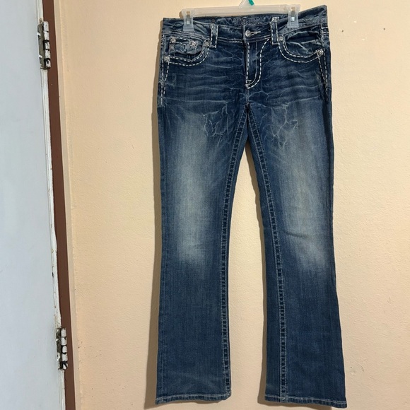 Miss Me Western Denim Jeans Size 29 Bootcut Embroidered Pattern - Picture 3 of 10
